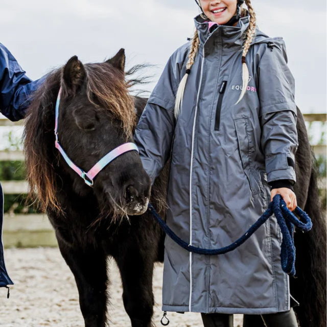 EQUIDRY Children's Thin Fleece Reflective Evolution #colour_grey-penelope-pink
