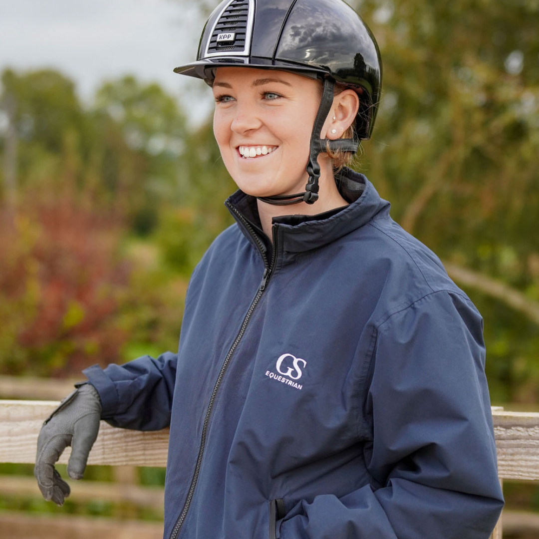 GS Equestrian Fleece Lined Blouson Jacket #colour_navy