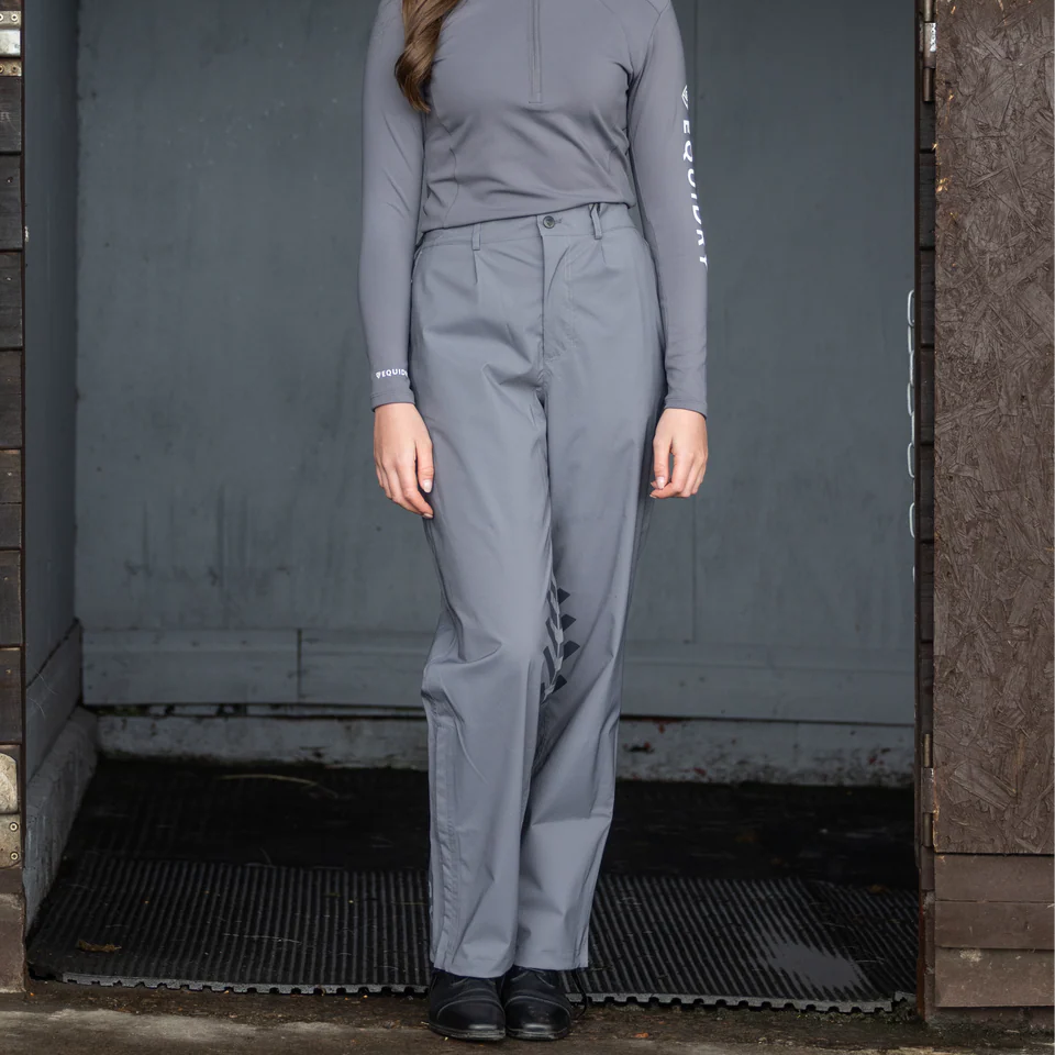 EQUIDRY Women's Unlined Waterproof Trousers #colour_grey