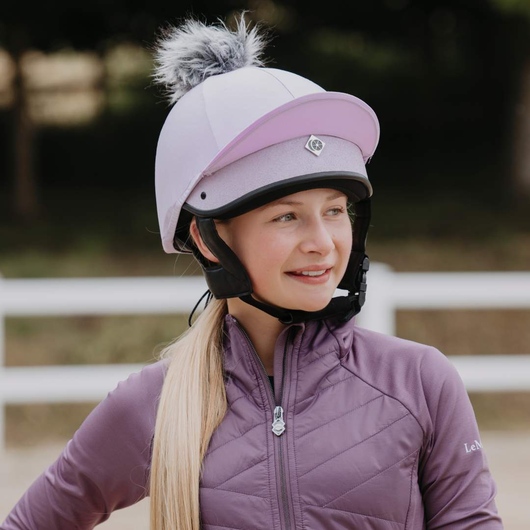 Charles Owen Harlow JS1 Pro Jockey Skull #colour_lilac