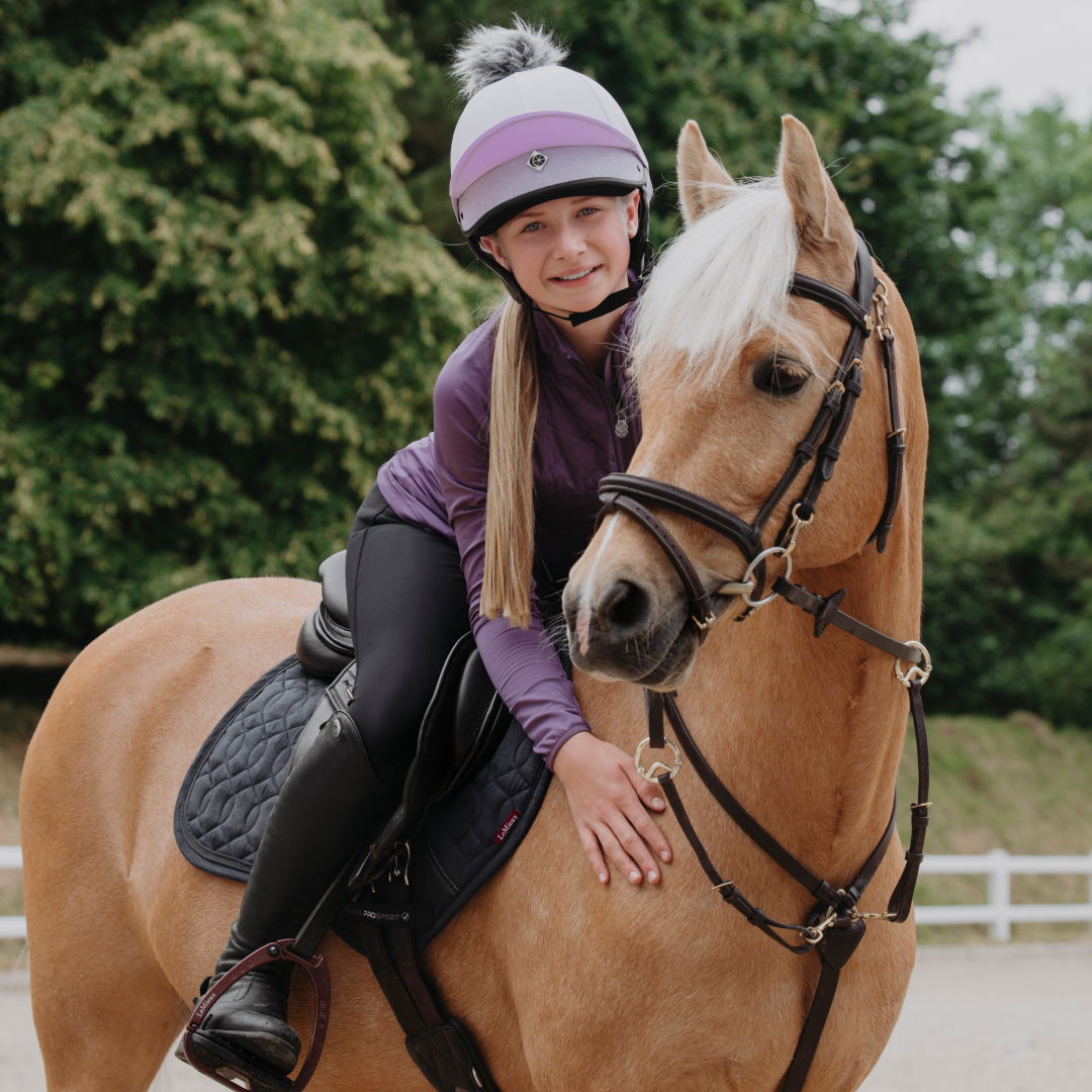 Charles Owen Harlow JS1 Pro Jockey Skull #colour_lilac