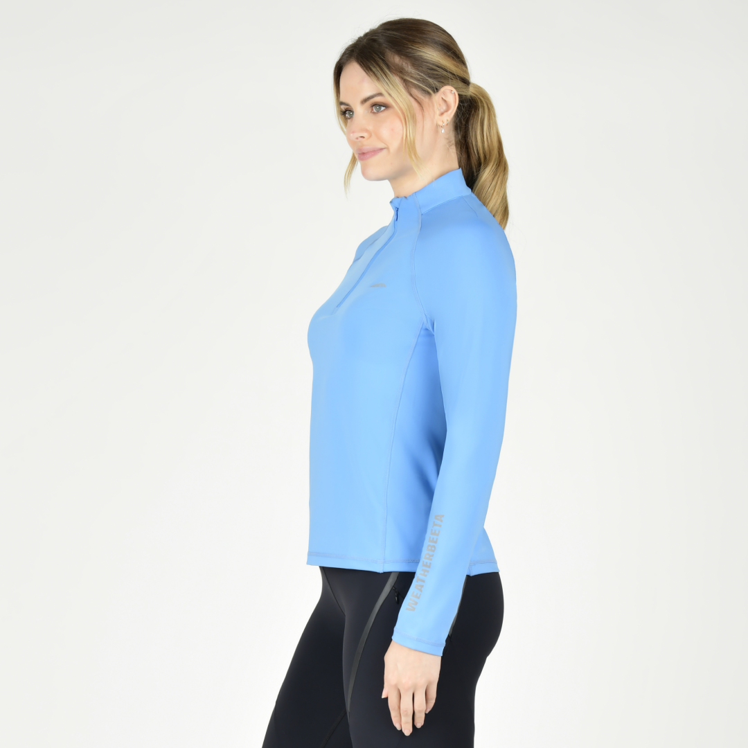 Weatherbeeta Prime Long Sleeve Ladies Top #colour_coastal-blue