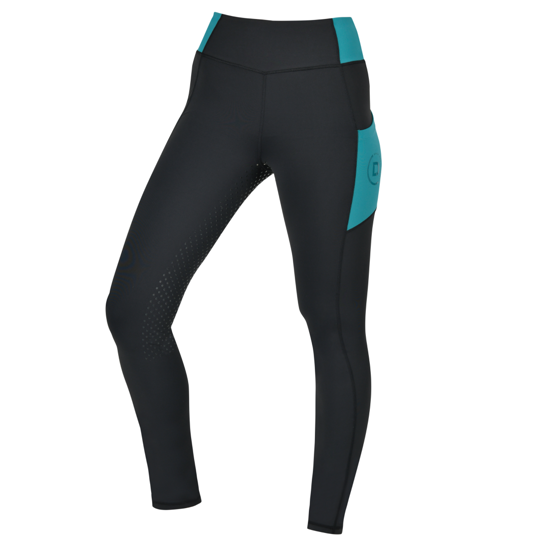 Dublin Ladies Everyday Riding Tights #colour_black-deep-lake