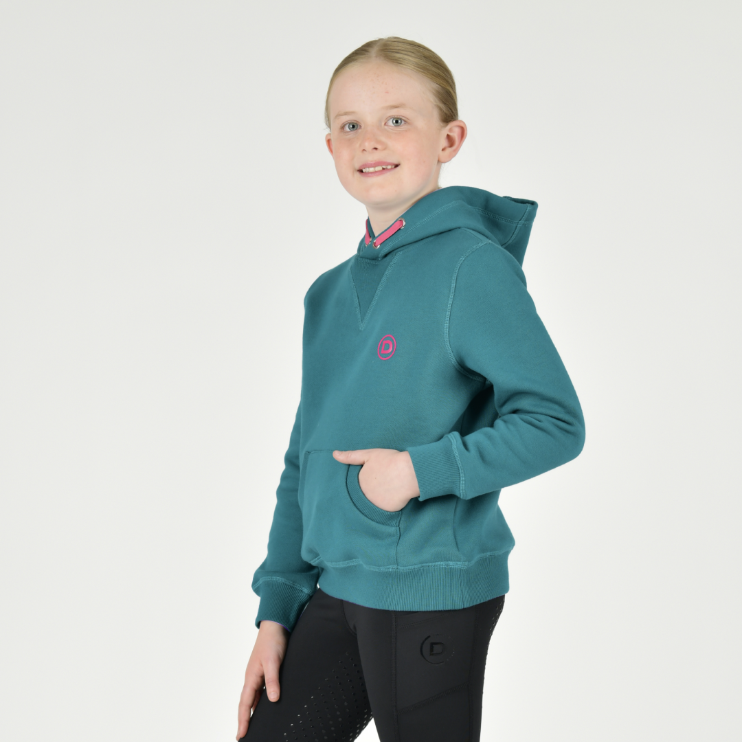 Dublin Childs Camile Contrast Tie Hoodie #colour_deep-lake