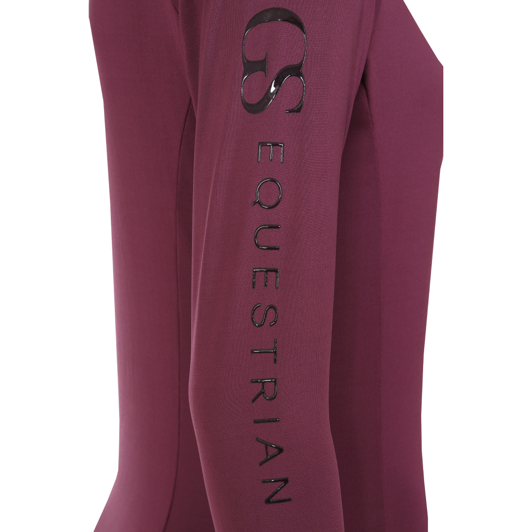 GS Equestrian Children's Momentum Long Sleeve Base Layer #colour_aubergine