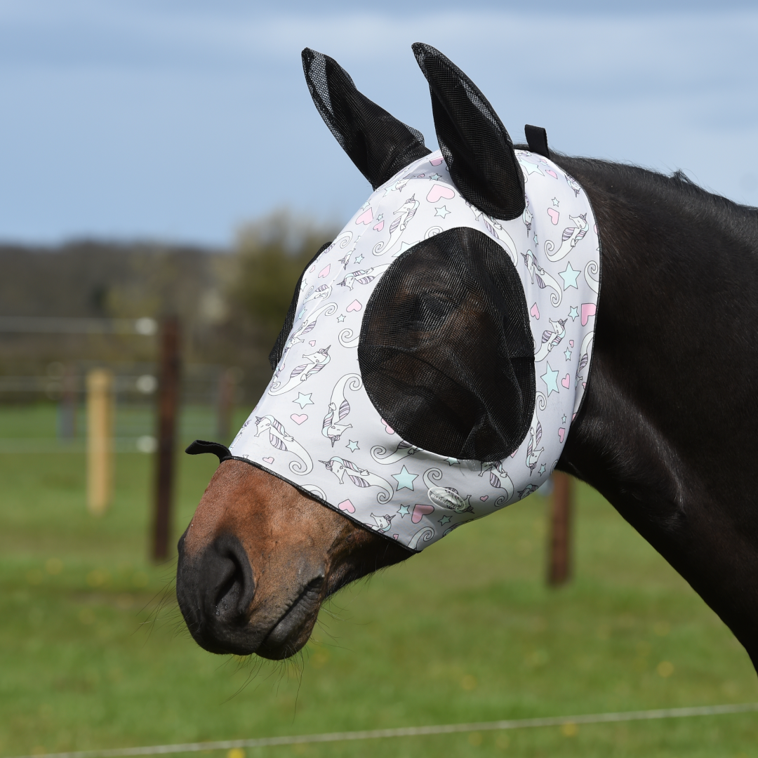 WeatherBeeta Stretch Bug Eye Saver with Ears #colour_sea-unicorn-print