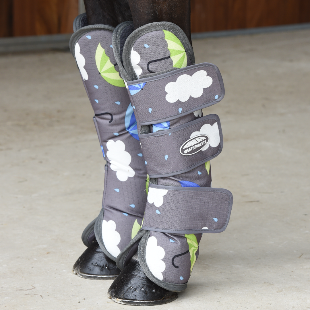 Weatherbeeta 1200D Wide Tab Long Travel Boots #colour_umbrella-print