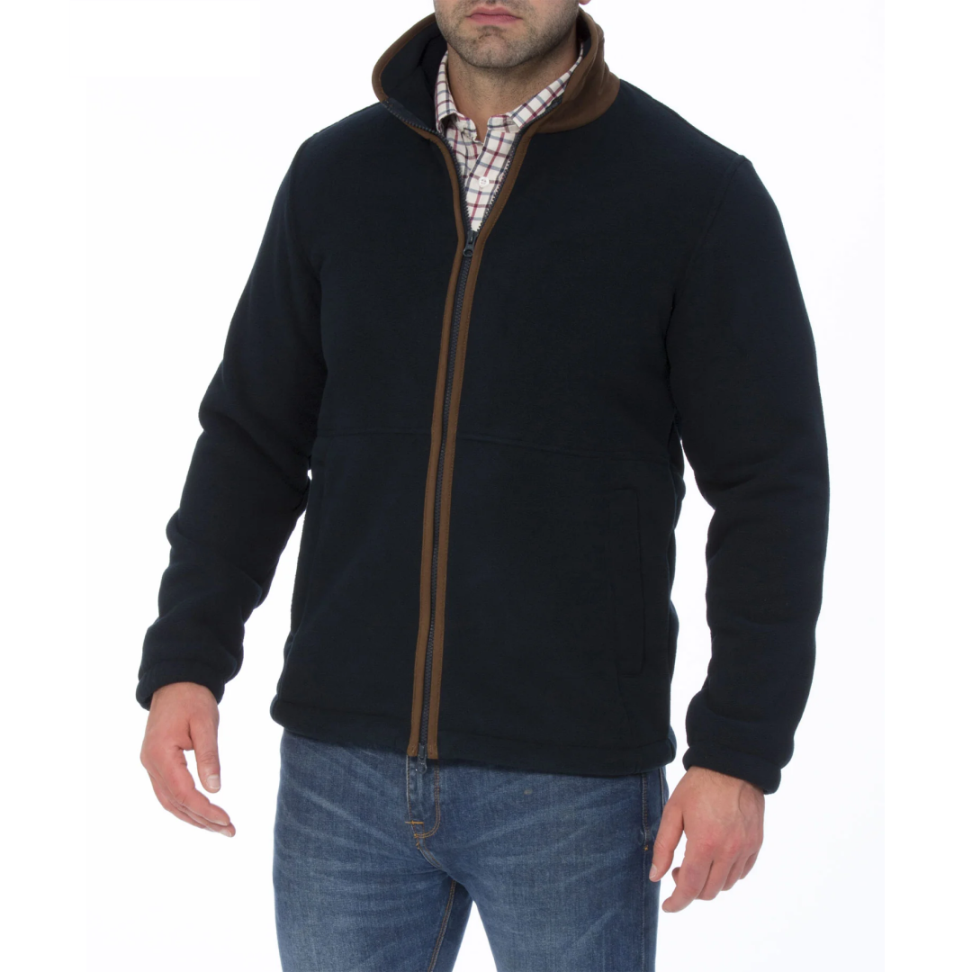 Alan Paine Aylsham Men's Fleece Jacket #colour_dark-navy