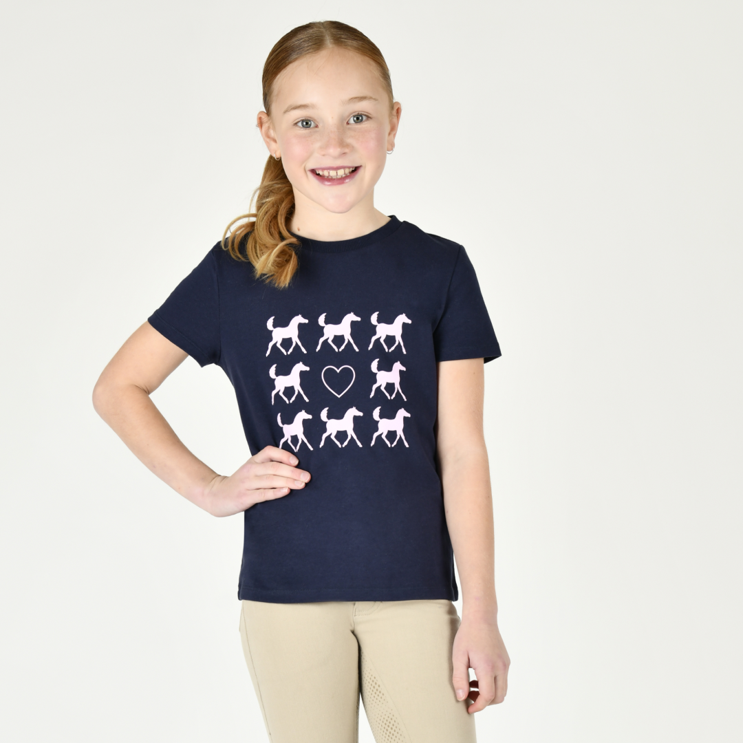 Dublin Childs Tilly Tee #colour_naval-academy-heart-horses