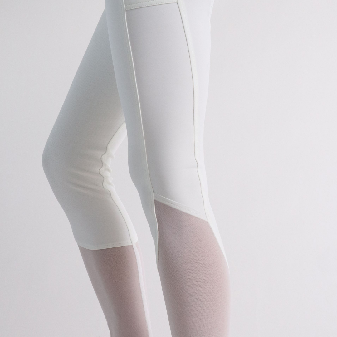 Montar MoMeadow Mesh Summer Full Grip Riding Tights #colour_white