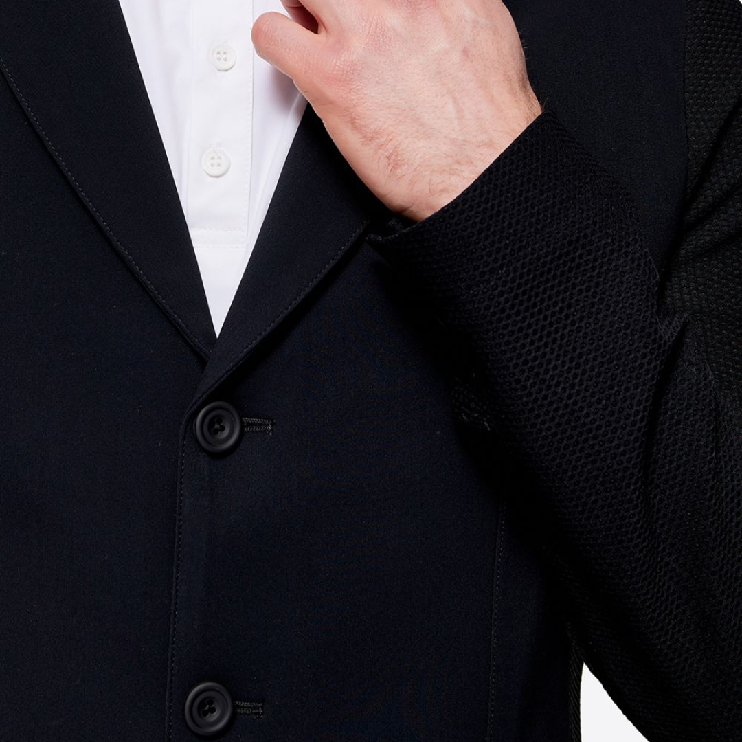 Rider's Gene Men's Jersey and Mesh Riding Jacket #colour_black