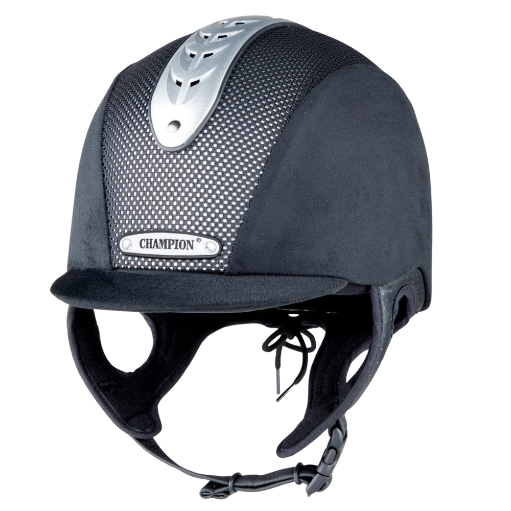 Champion Revolve X-Air Nova Peaked Helmet #colour_black-silver