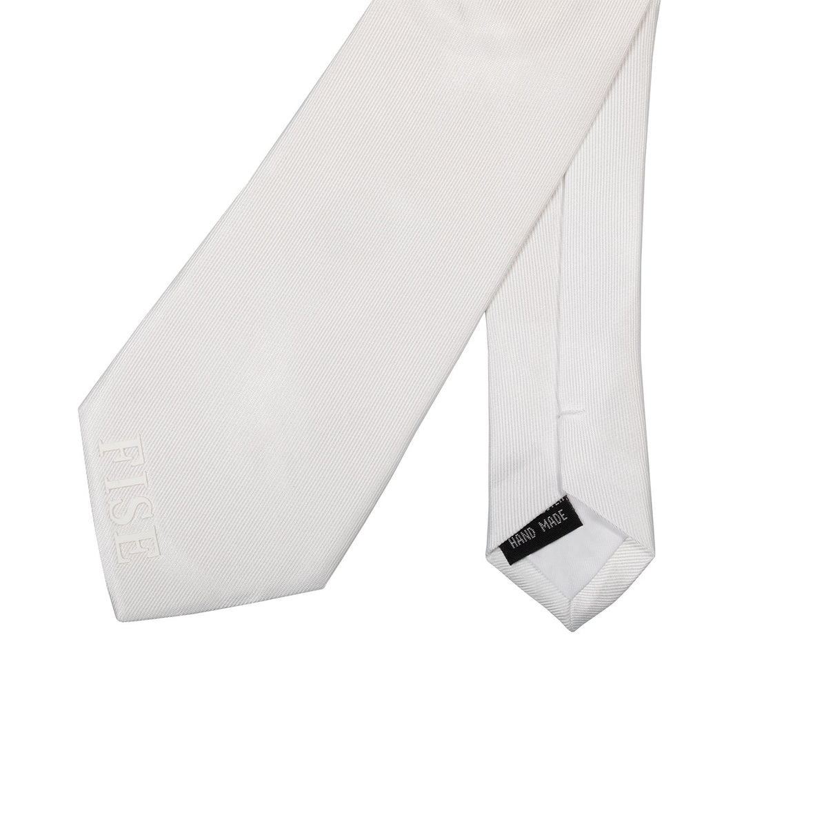 Equestro Competition Tie With Embroidered Logo Equestro X Fise #colour_white