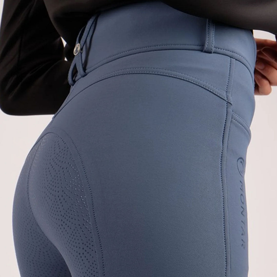 Montar Megan High Waisted Vol 2 Full Grip Riding Breeches #colour_ocean-blue