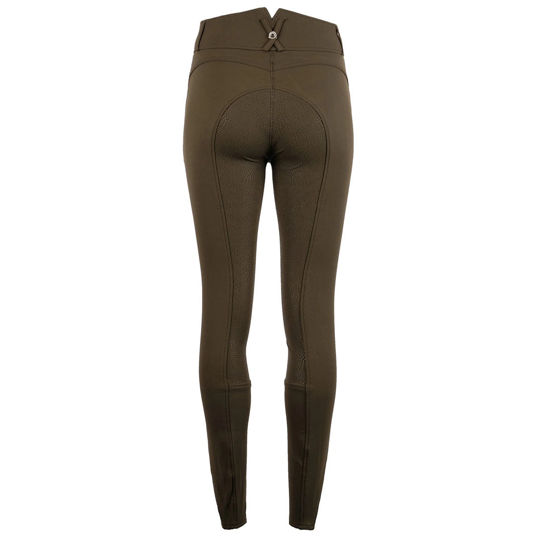 Montar Megan High Waisted Vol 2 Full Grip Riding Breeches #colour_olive