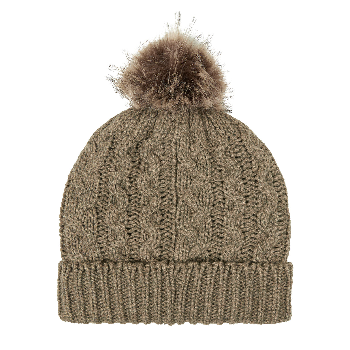 Ridgeline Nordic Fleck Bobble Hat #colour_teak