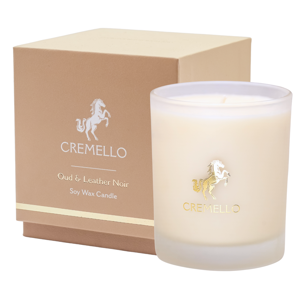 Cremello Oud & Leather Noir Wax Candle