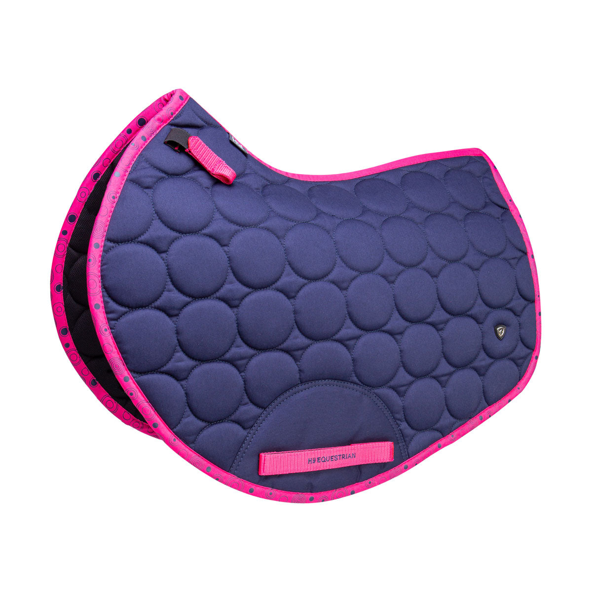 Hy Equestrian DynaMizs Ecliptic Close Contact Saddle Pad #colour_navy-magenta