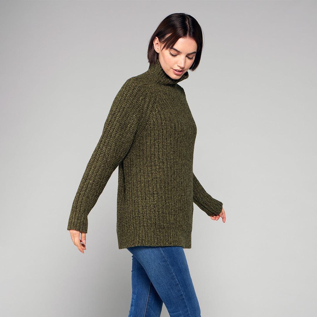 Toggi Ruislip Chunky Kit Sweater #colour_olive-green