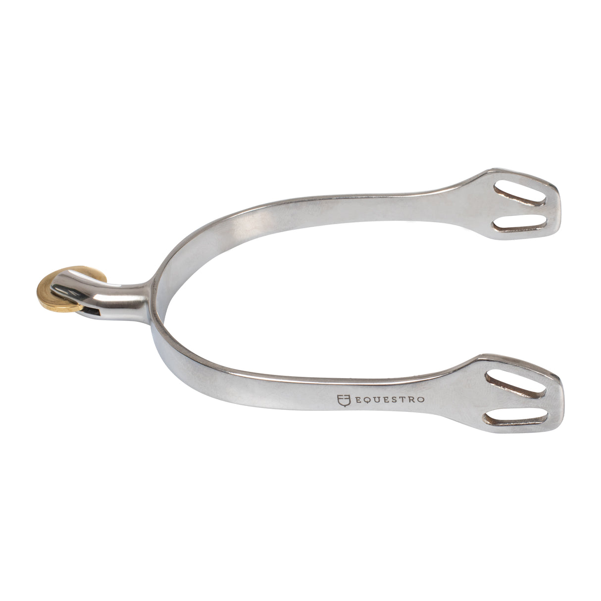 Equestro English Spurs With Horizontal Brass Rowel