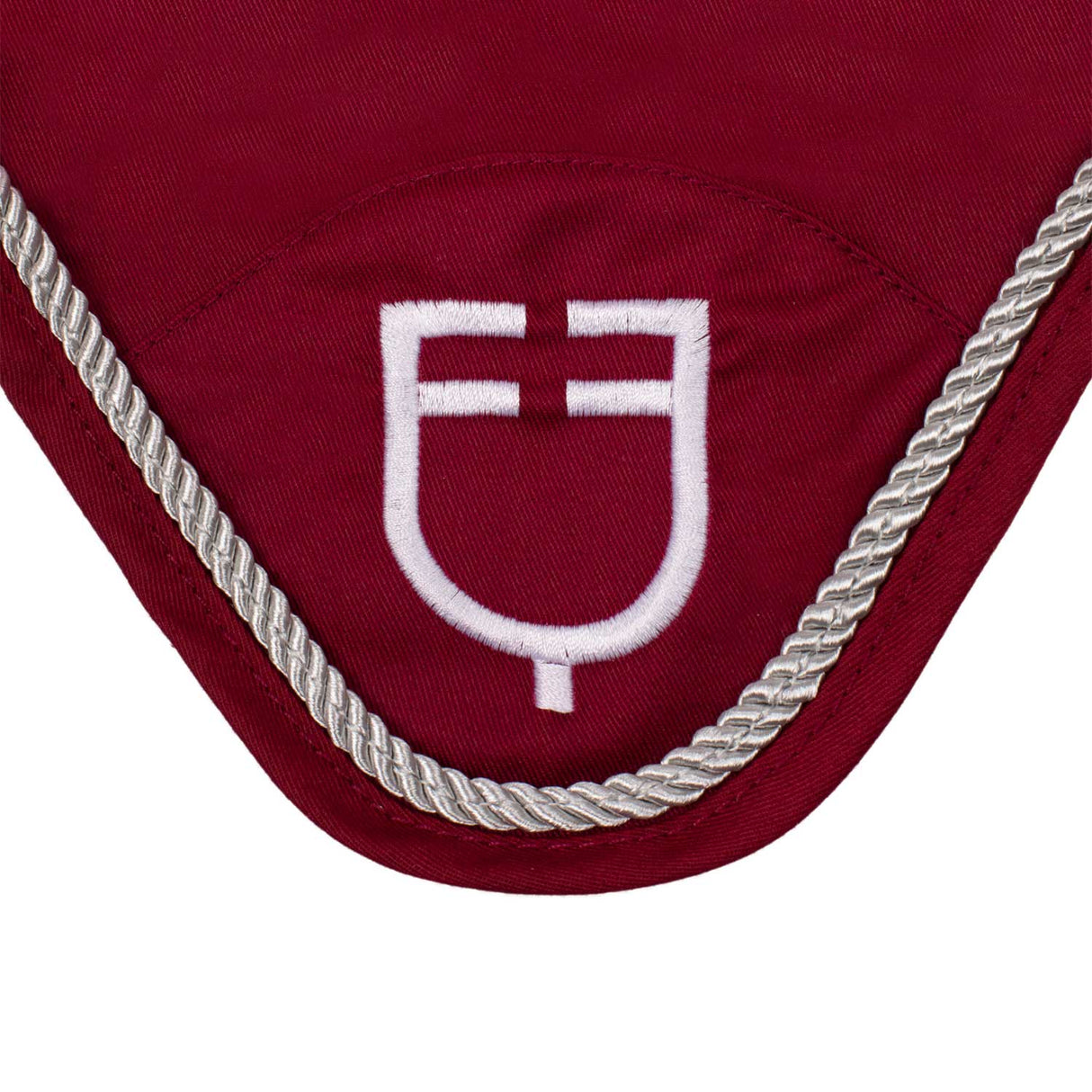 Equestro Fly Veil In Cotton With Central Logo #colour_burgundy