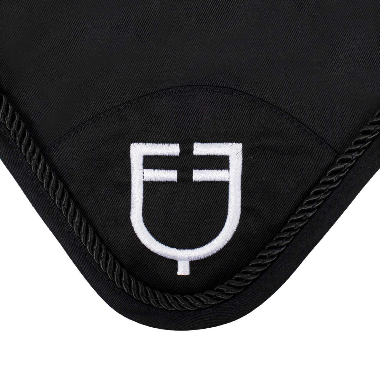 Equestro Fly Veil In Cotton With Central Logo #colour_black