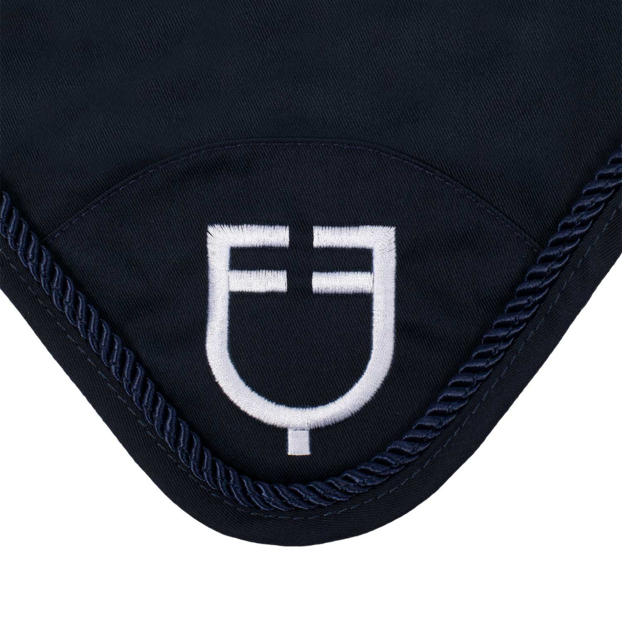 Equestro Fly Veil In Cotton With Central Logo #colour_blue