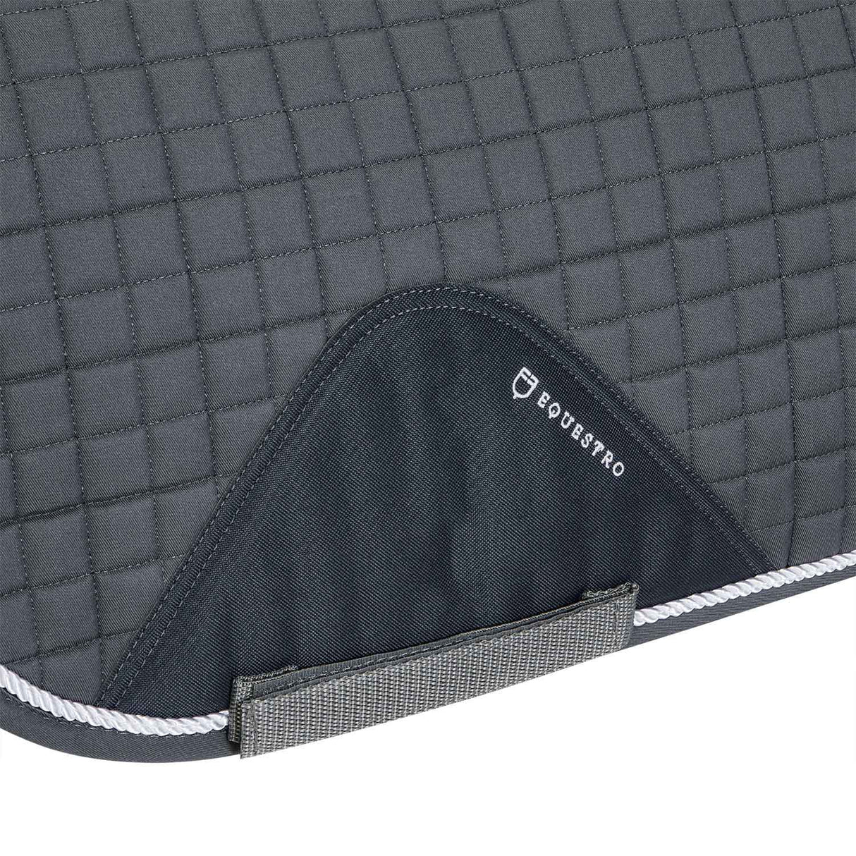 Equestro Dressage Shaped Cotton Saddle Pad #colour_grey