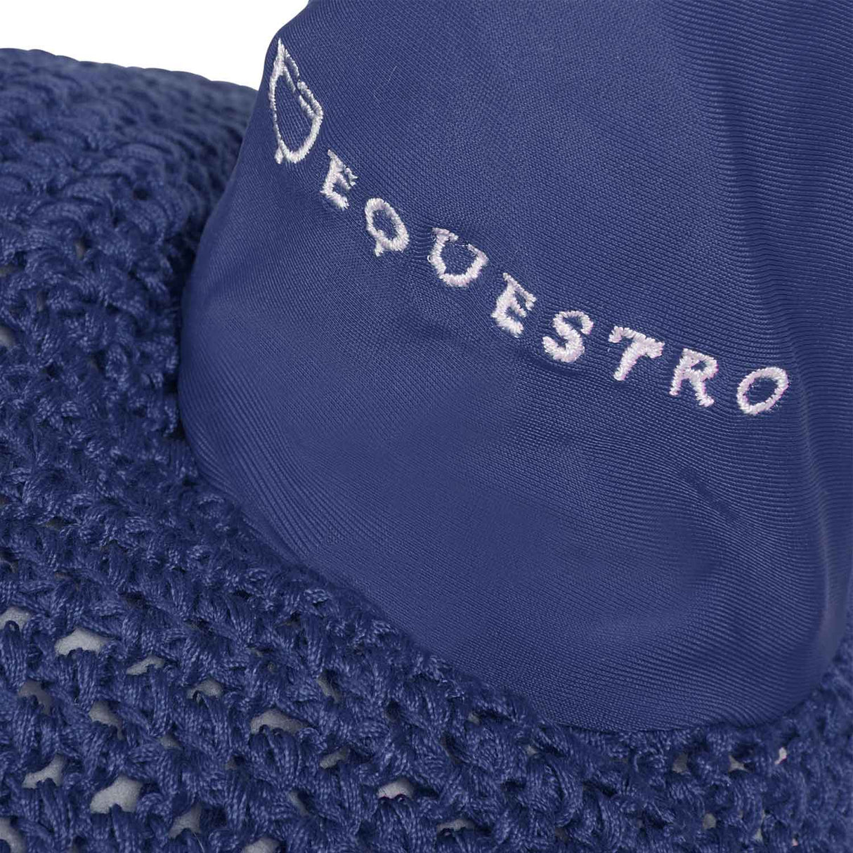 Equestro Knitted Fly Veil With Cordura Fabric #colour_royal-blue