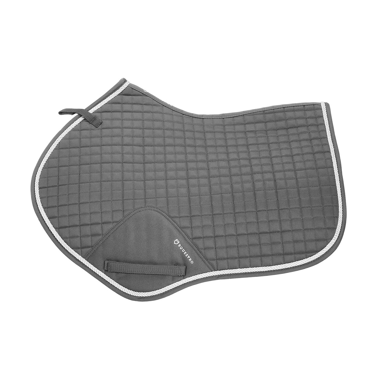 Equestro Shaped Jumping Saddle Pad In Cotton #colour_grey