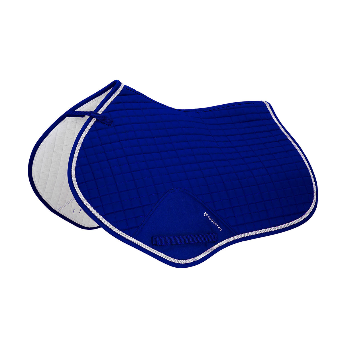 Equestro Shaped Jumping Saddle Pad In Cotton #colour_royal-blue