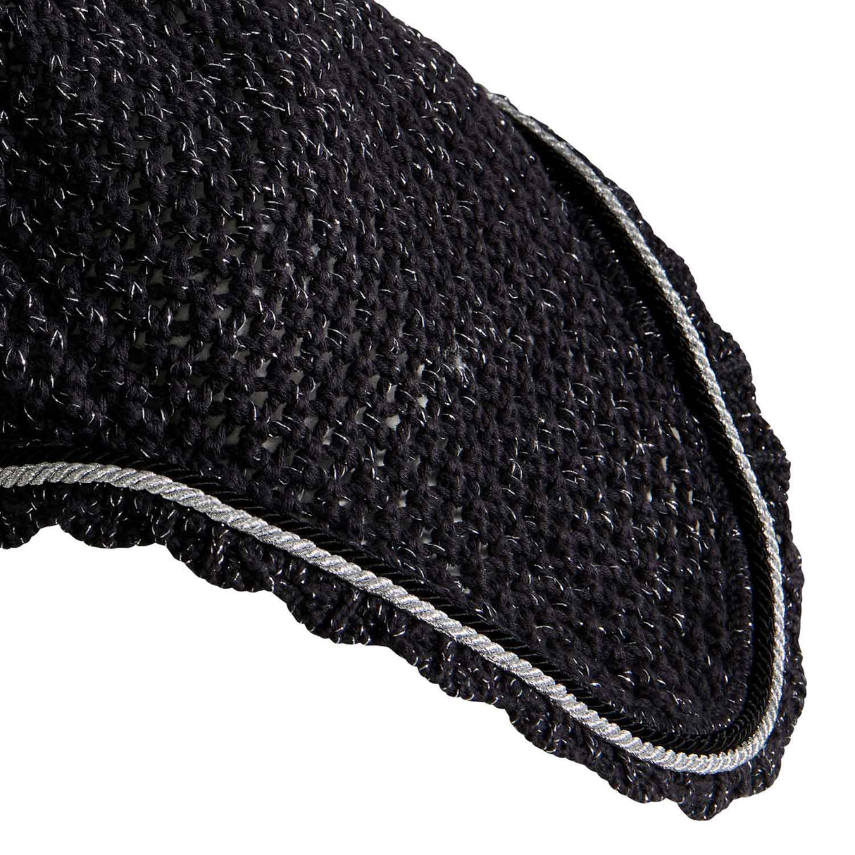 Equestro Cotton Fly Veil With Cordura Fabric And Glitter #colour_grey