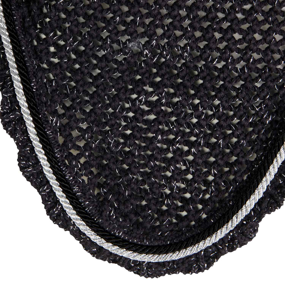 Equestro Cotton Fly Veil With Cordura Fabric And Glitter #colour_grey