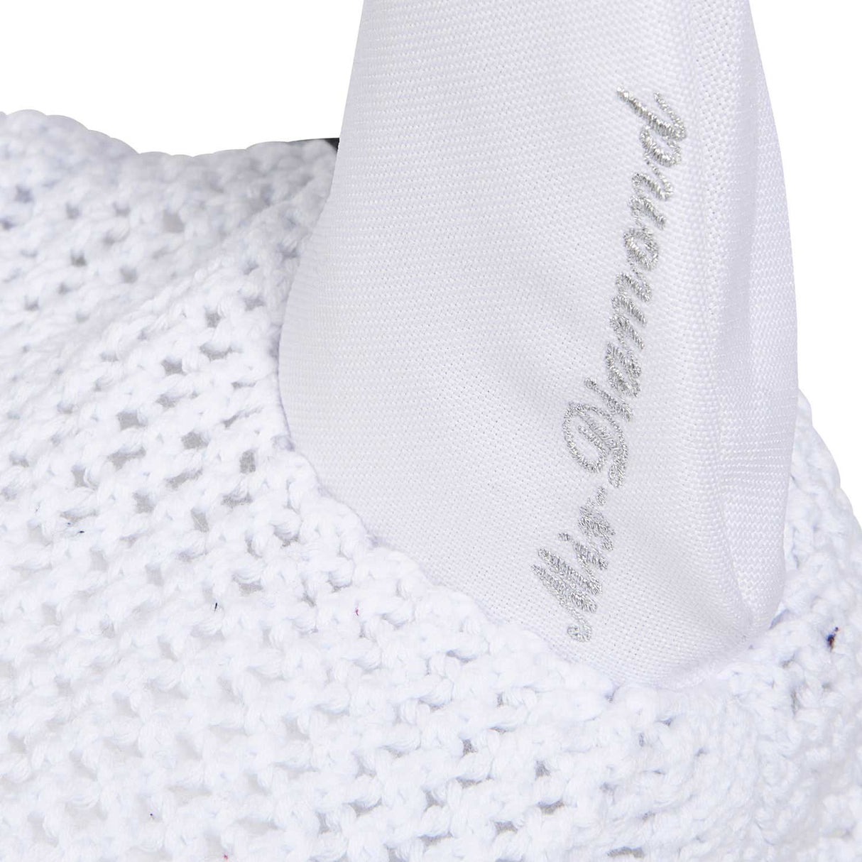 Equestro Cotton Fly Veil With Cordura Fabric And Glitter #colour_white