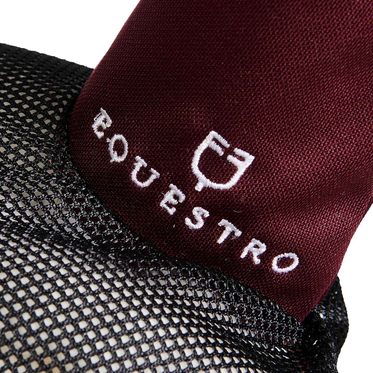 Equestro Cotton Fly Veil And Perforated Mesh Fabric #colour_burgundy