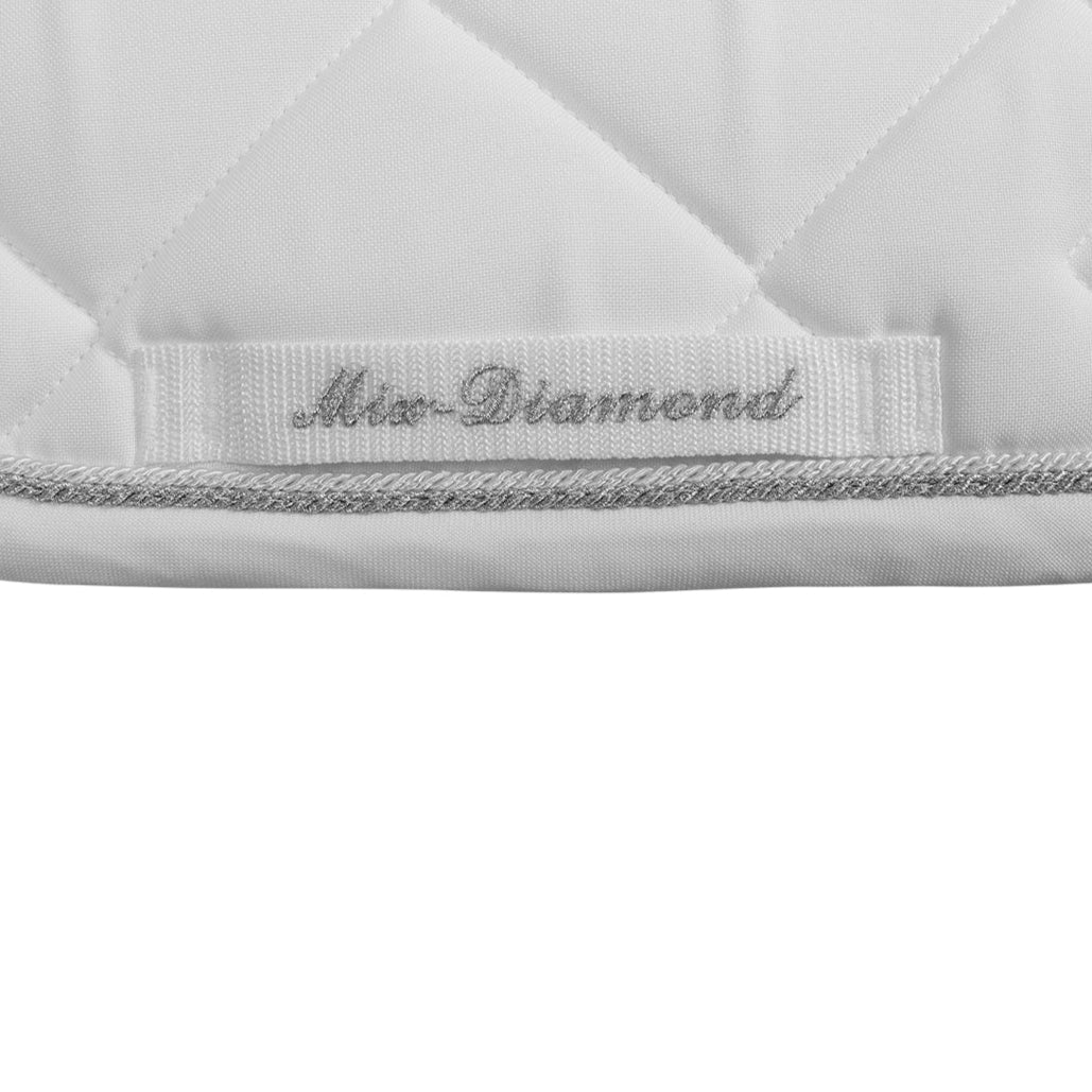 Equestro Diamond Dressage Saddle Pad #colour_white