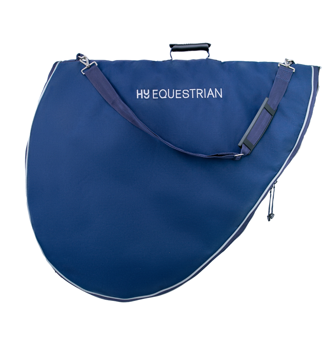 Hy Equestrian Saddle Bag #colour_navy-grey