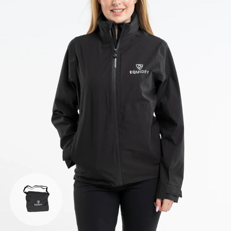 EQUIDRY Women's Nimbus Pack Away Jacket #colour_black