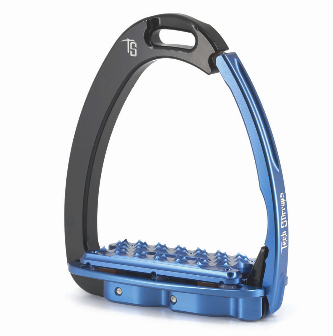 Tech Stirrups Venice Plus Evo Adult Safety Stirrups #colour_black-blue