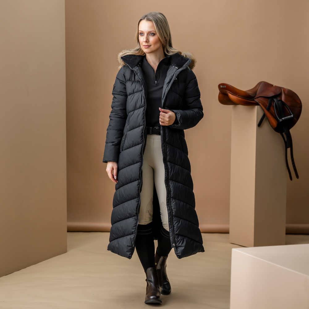 Alessandro Albanese Nivia Ripstop Long Puffer Coat #colour_core-black