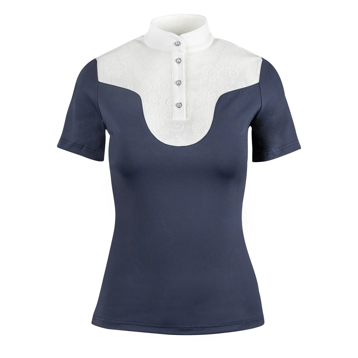 Woof Wear Ladies Vision Competition Shirt #colour_navy-white