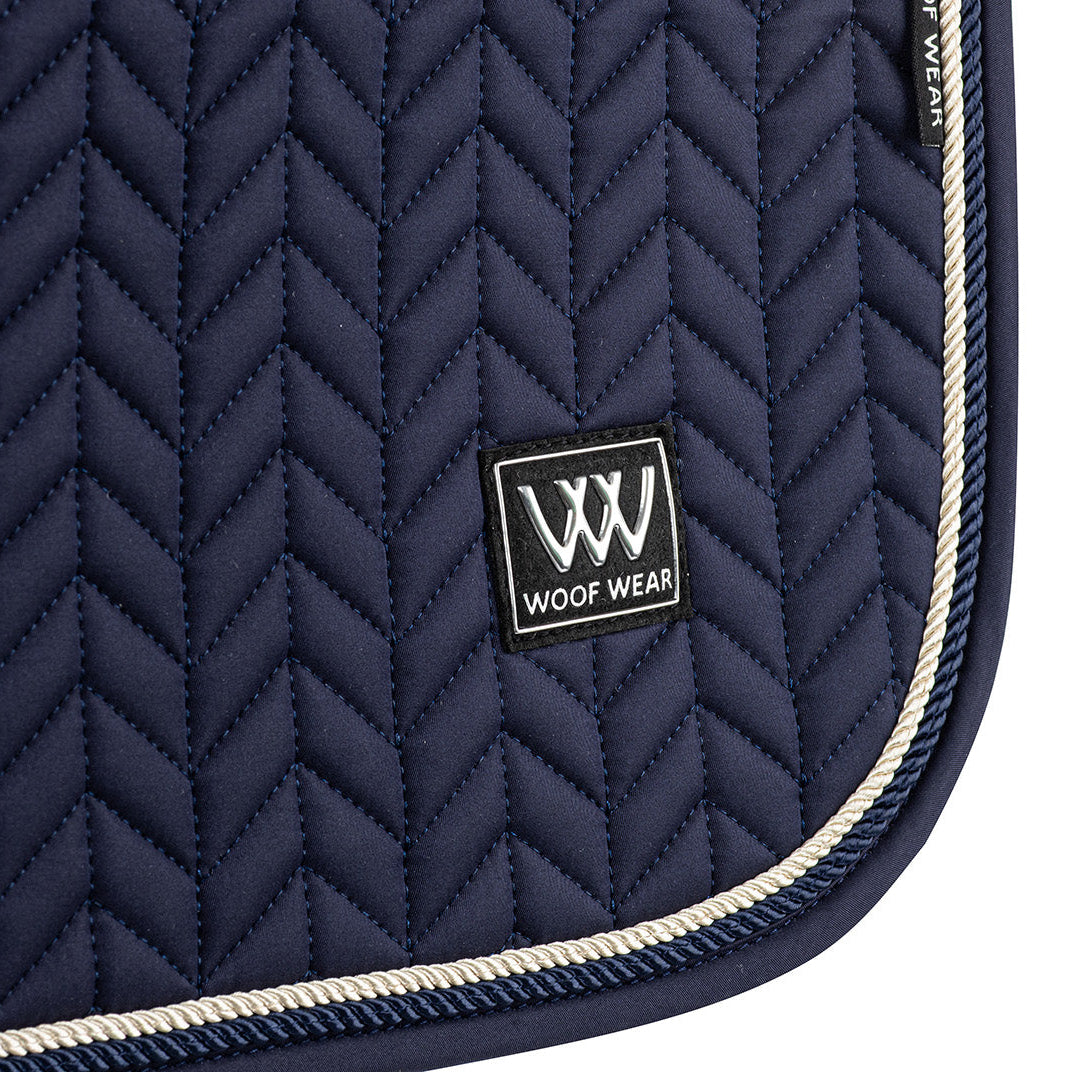 Woof Wear Herringbone Close Contact Saddle Pad #colour_navy