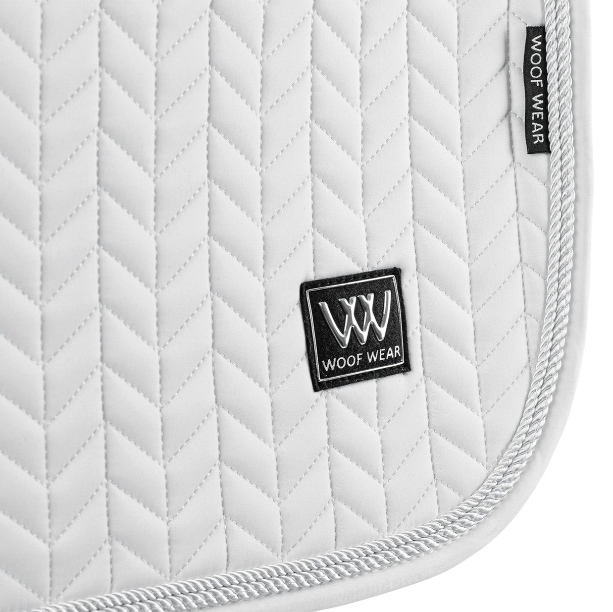 Woof Wear Herringbone Dressage Saddle Pad #colour_white