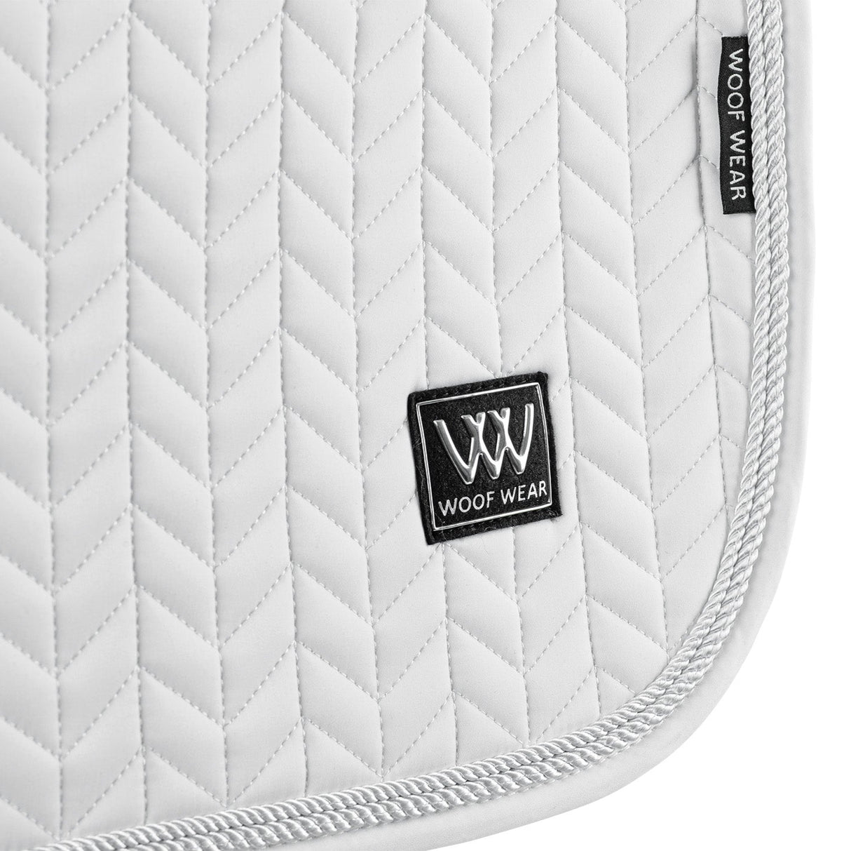 Woof Wear Herringbone Close Contact Saddle Pad #colour_white