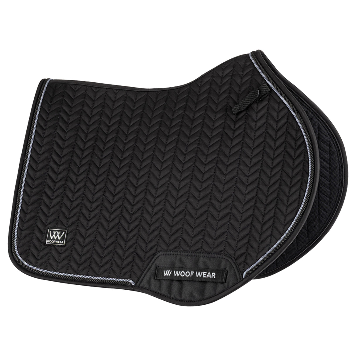 Woof Wear Herringbone Close Contact Saddle Pad #colour_black