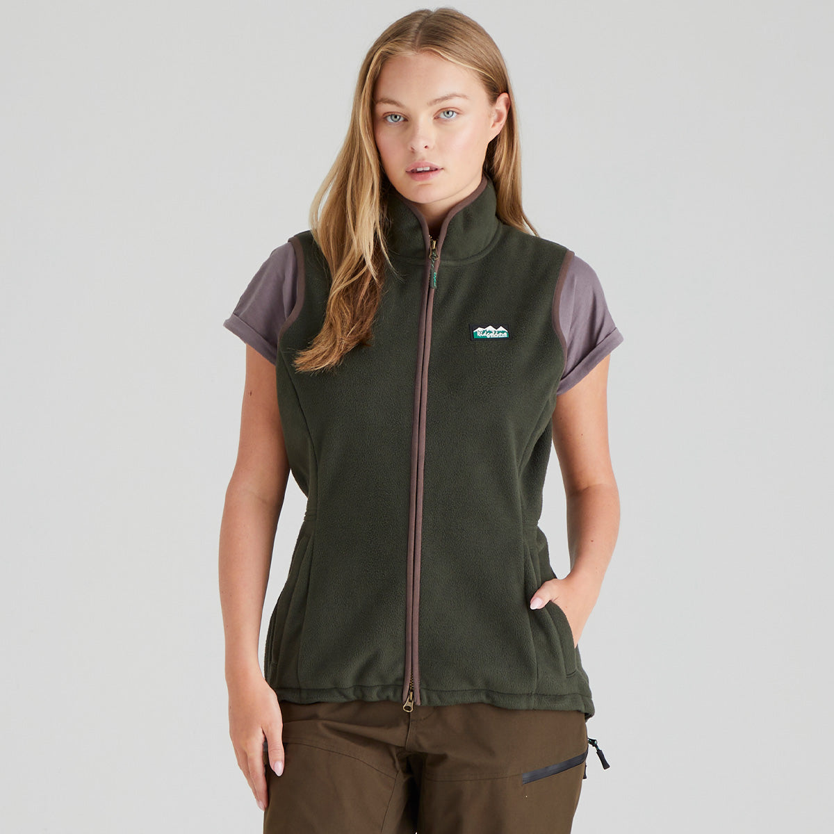 Ridgeline Womens Kodiak Gilet #colour_deep-forest