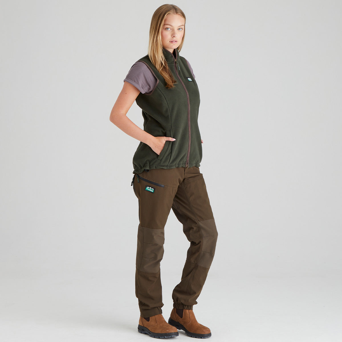 Ridgeline Womens Kodiak Gilet #colour_deep-forest