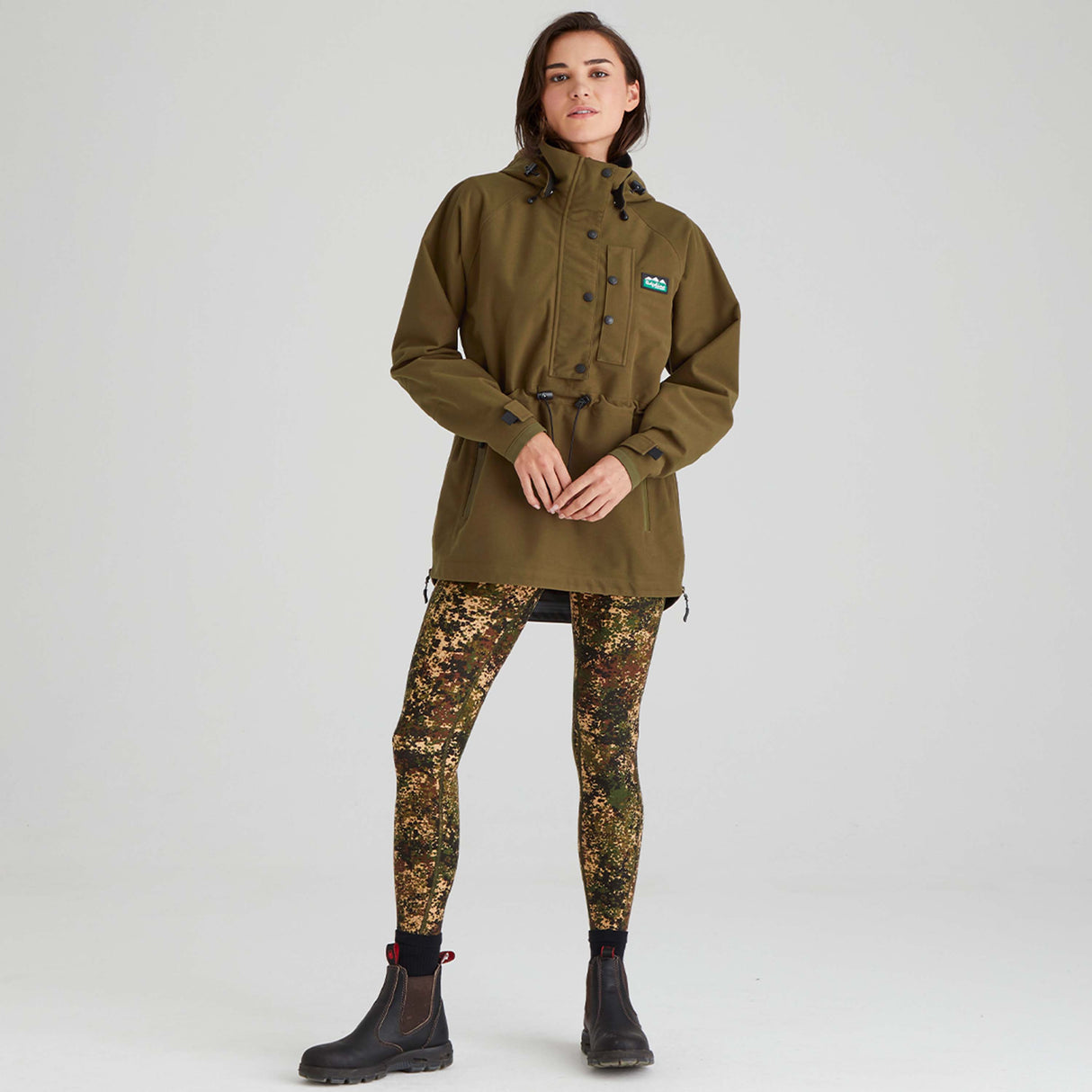 Ridgeline Womens Monsoon Classic Smock #colour_teak