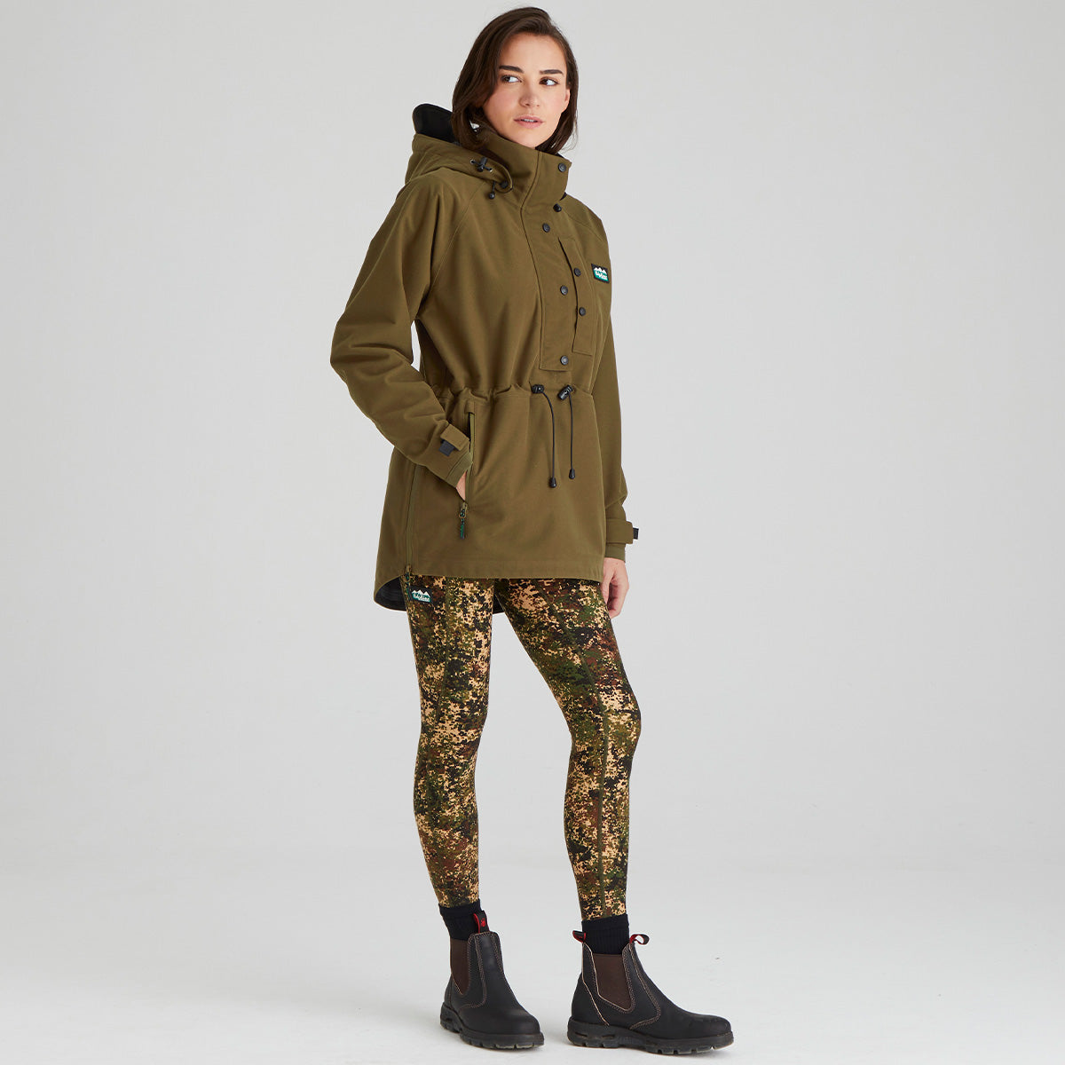 Ridgeline Womens Monsoon Classic Smock #colour_teak