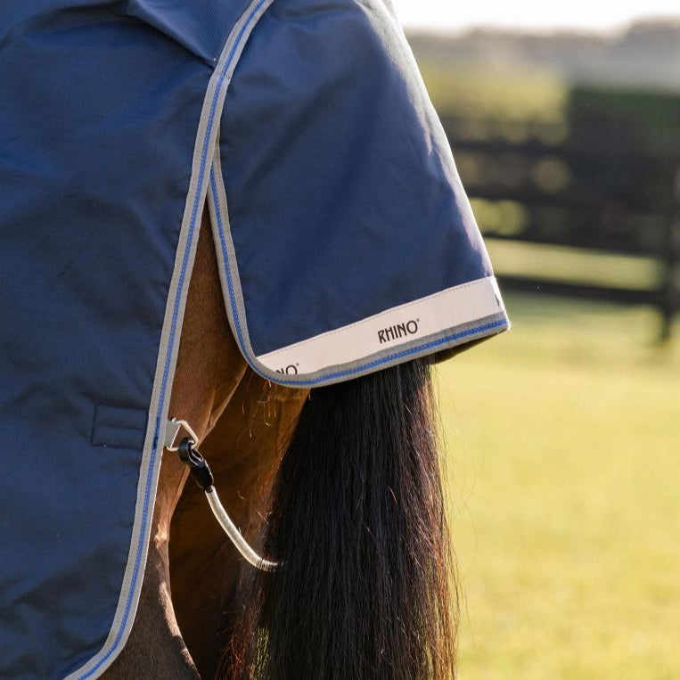 Horseware Ireland Rhino 0g Turnout Rug #colour_navy-titanium-grey-classic-blue